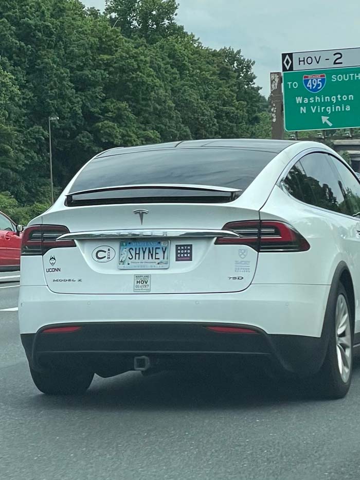 SHYNEY vanity license plate meaning Shiny