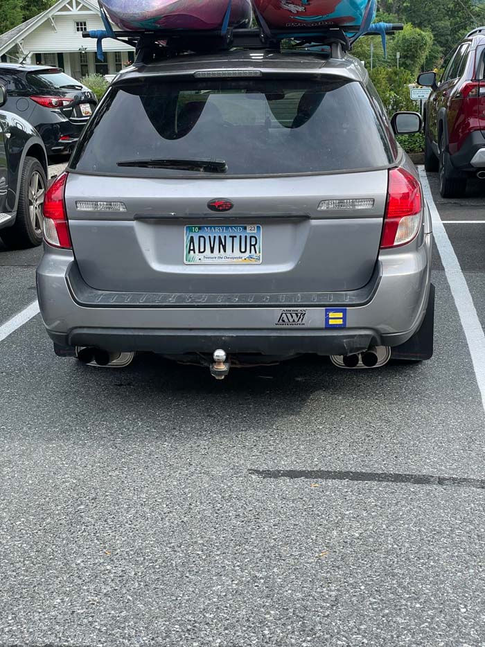 ADVNTUR vanity license plate
