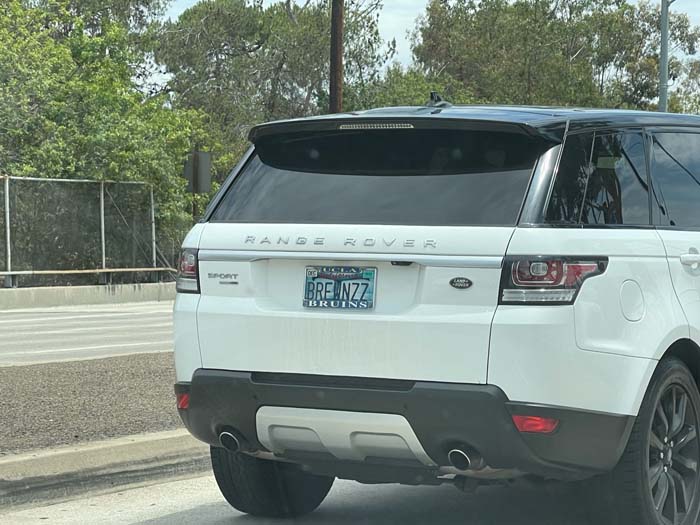 BREWNZZ vanity license plate meaning (UCLA) Bruins
