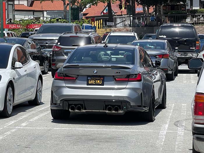 GREYM3 vanity license plate meaning Grey (BMW) M3