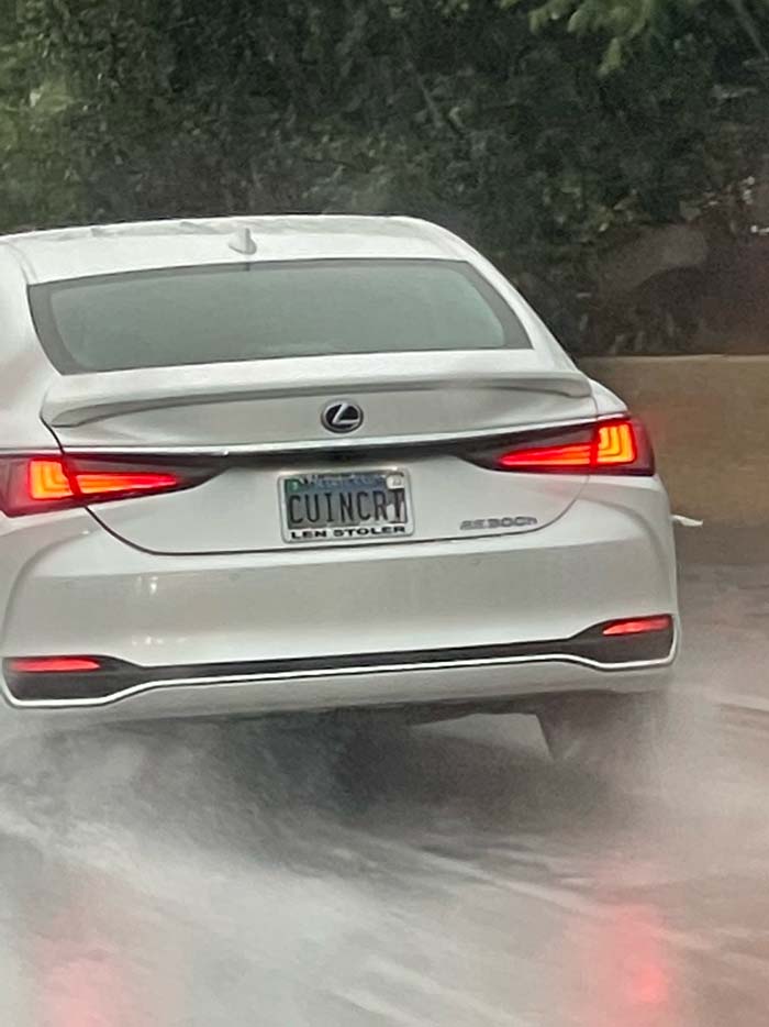 CUINCRT vanity license plate