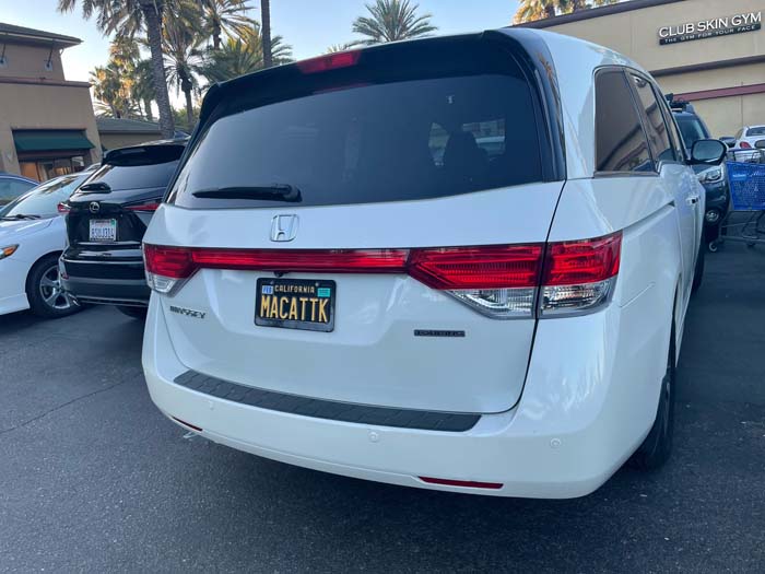 MACATTK vanity license plate meaning Mack Attack