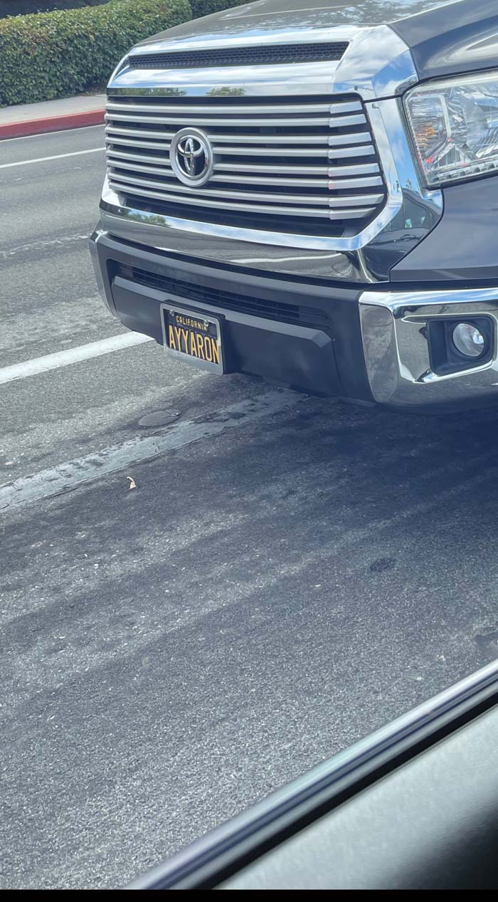 AYYARON vanity license plate