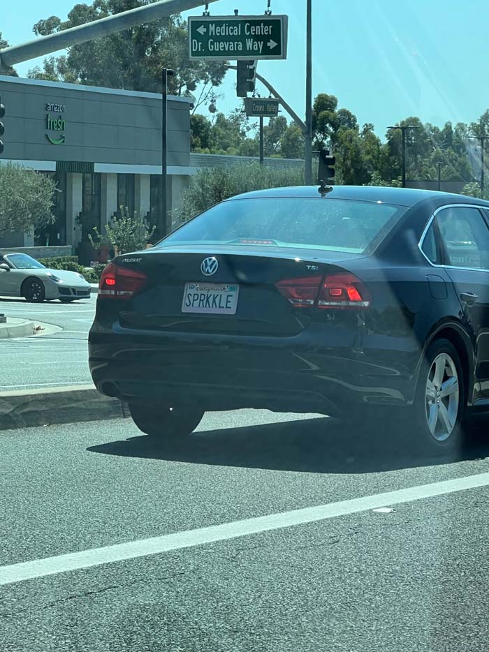 SPRKKLE vanity license plate meaning Sparkle