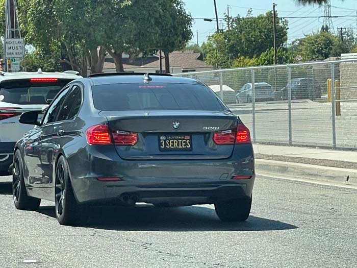 3SERIES vanity license plate meaning 3-series (BMW)