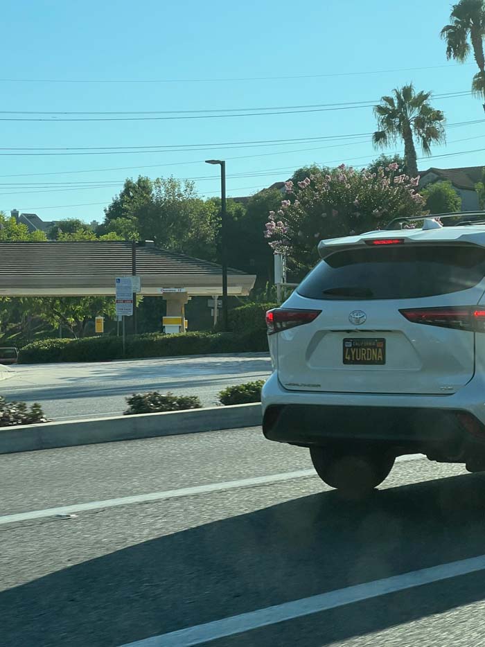 4YURDNA vanity license plate