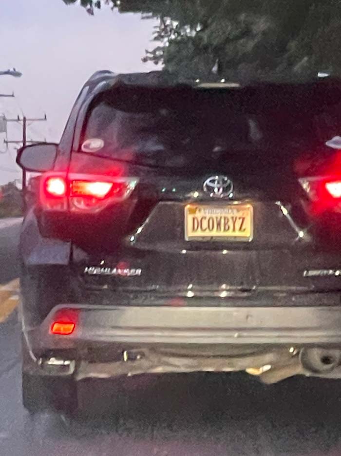 DCOWBYZ vanity license plate