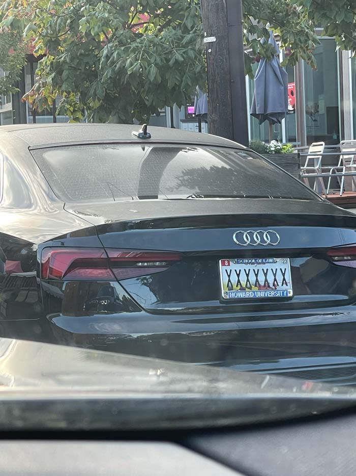 XXXXXXX vanity license plate meaning XXXXXXX