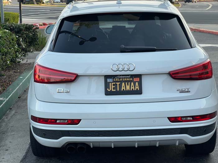 JETAWAA vanity license plate