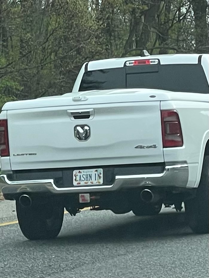 CASHIN vanity license plate meaning Cash In
