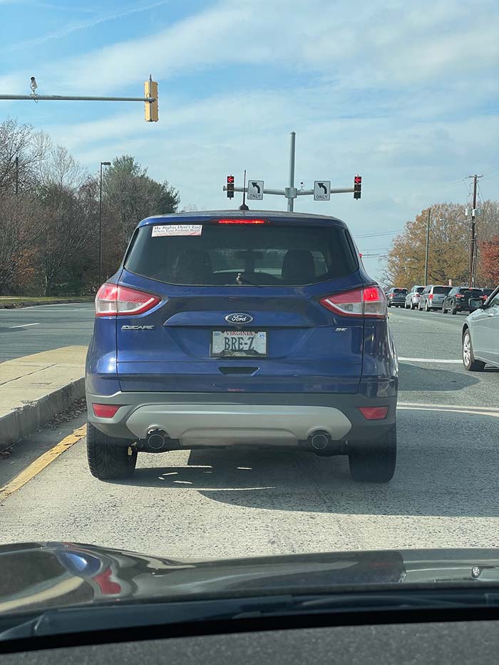 BREZ vanity license plate meaning Breezy