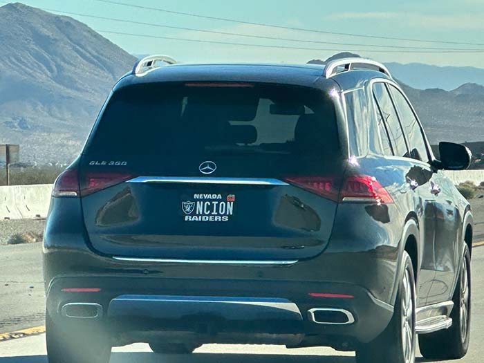 NCION vanity license plate meaning Raiders Nation
