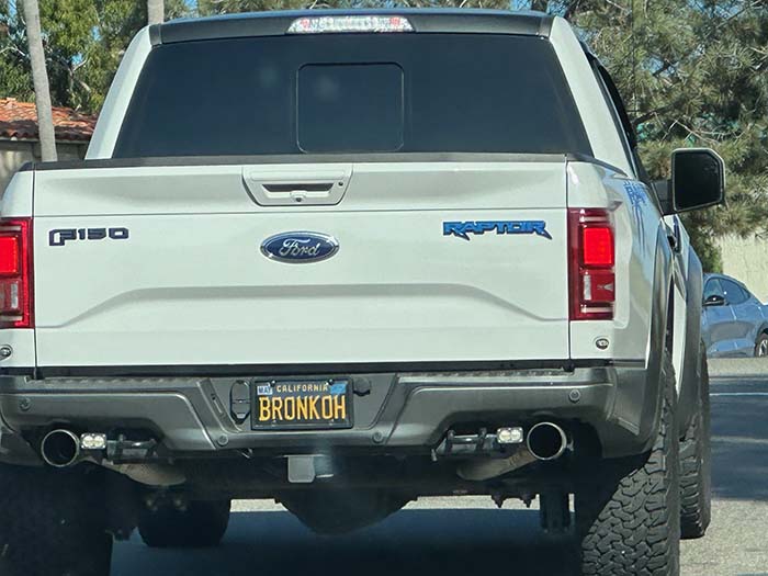 BRONKOH vanity license plate meaning (Ford) Bronco
