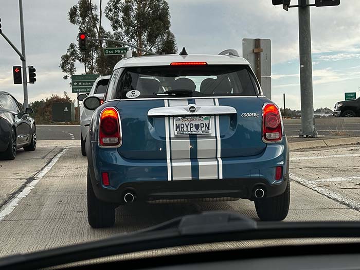 MRYPPN vanity license plate meaning Mystery Poppin'