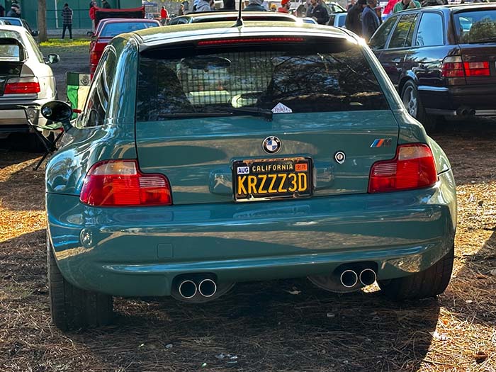 KRZZZ3D vanity license plate meaning Crazed (BMW Z3 M Coupe)