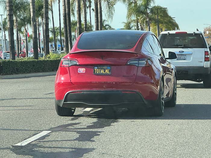 TOTALME vanity license plate meaning Total Me