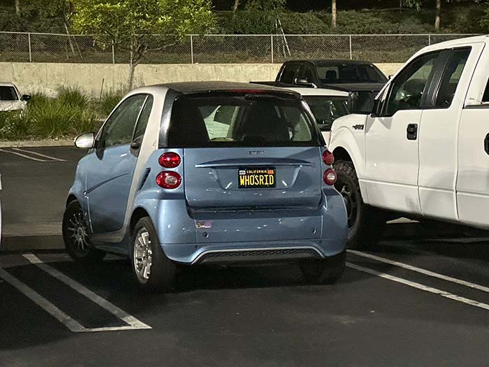 WHOSRID vanity license plate