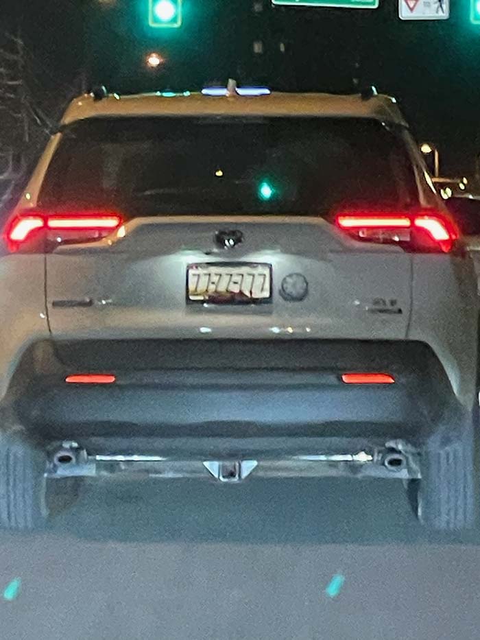 7777777 vanity license plate meaning Seven 7's