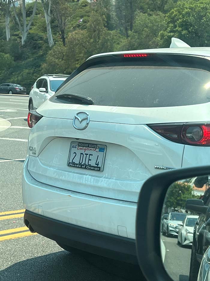 2DIE4 vanity license plate meaning To Die For
