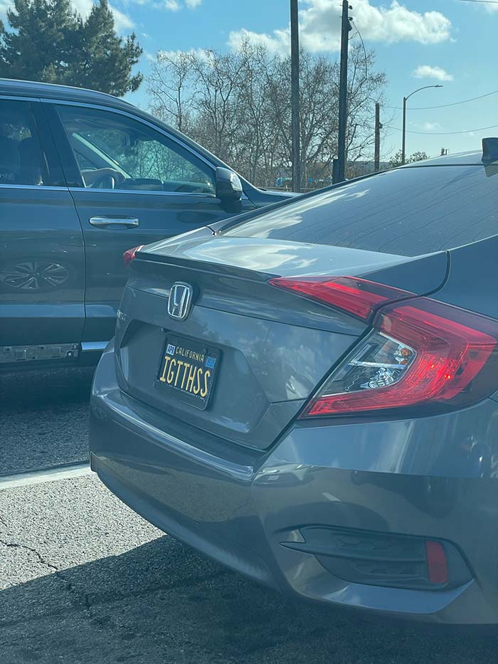 IGTTHSS vanity license plate meaning I Got This