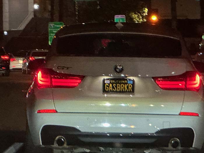 GASBRKR vanity license plate meaning Gas Breaker