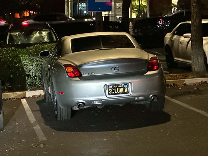 SCLUVER vanity license plate meaning SoCal Lover