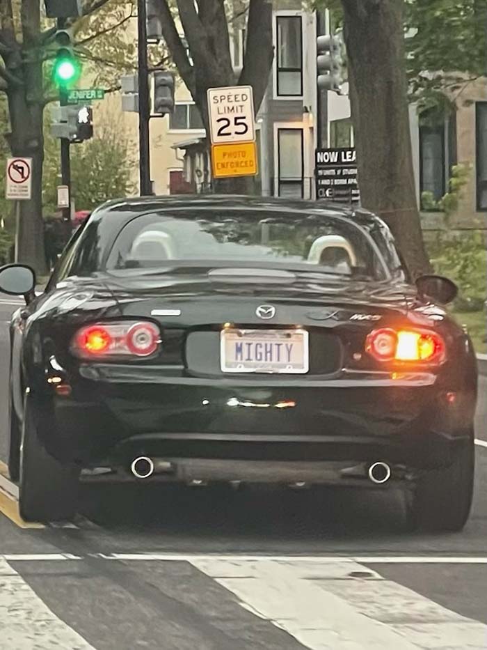 MIGHTY vanity license plate meaning Mighty