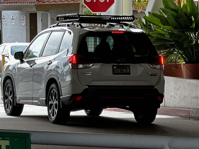 SUBIMUM vanity license plate