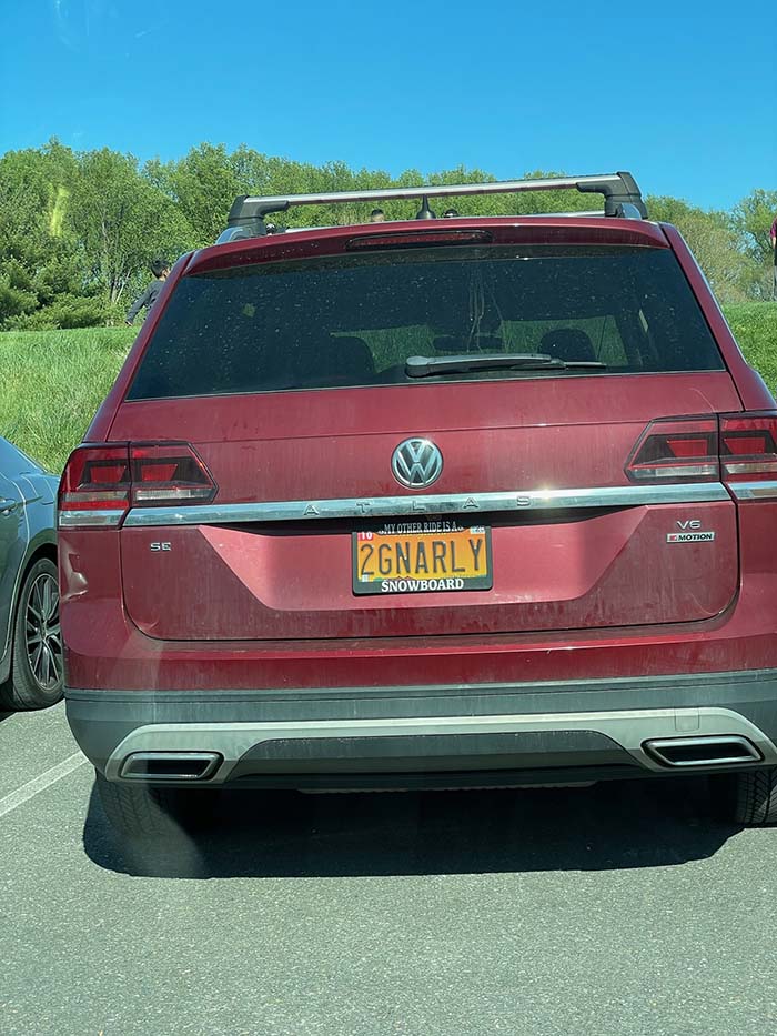 2GNARLY vanity license plate meaning Too Gnarly