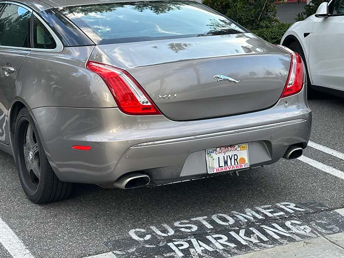 LYWR vanity license plate