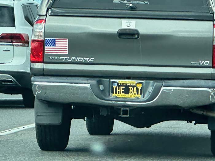 THEBAT vanity license plate meaning The Batman