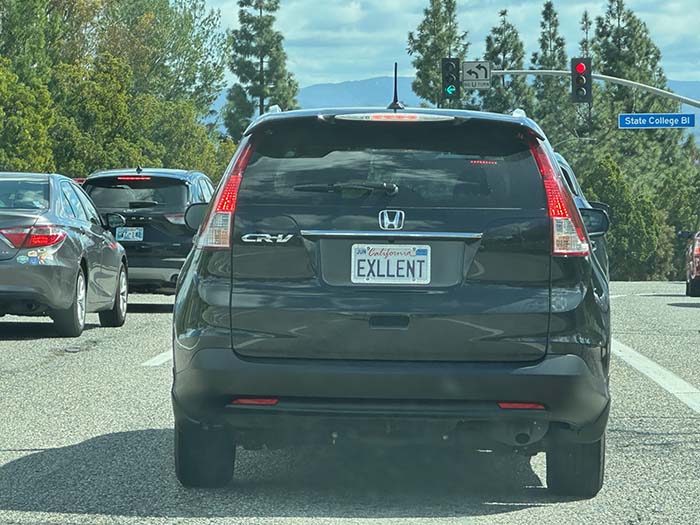 EXLLENT vanity license plate