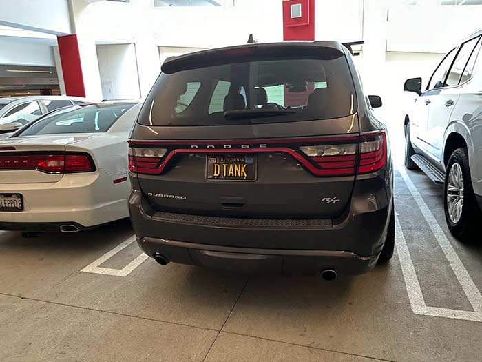 DTANK vanity license plate