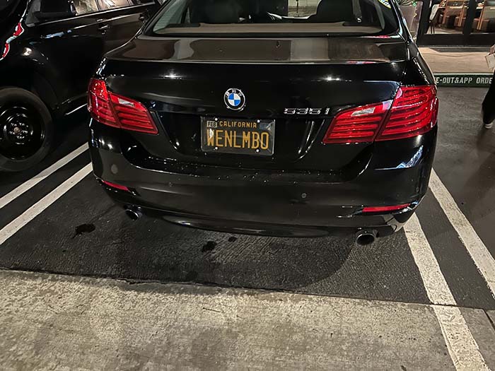 WENLMBO vanity license plate