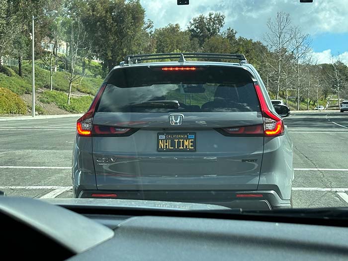 NHLTIME vanity license plate meaning National Hockey League Time