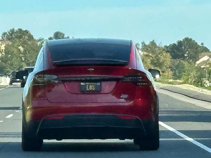 L8S vanity license plate meaning Late (Tesla model) S