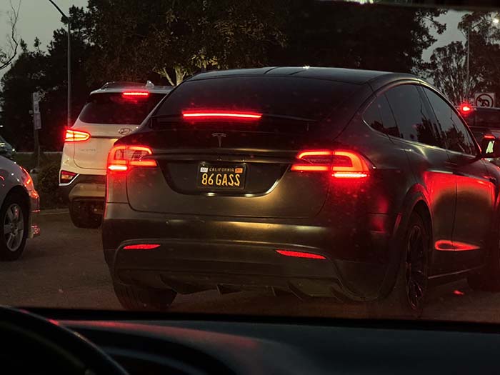 86GASS vanity license plate