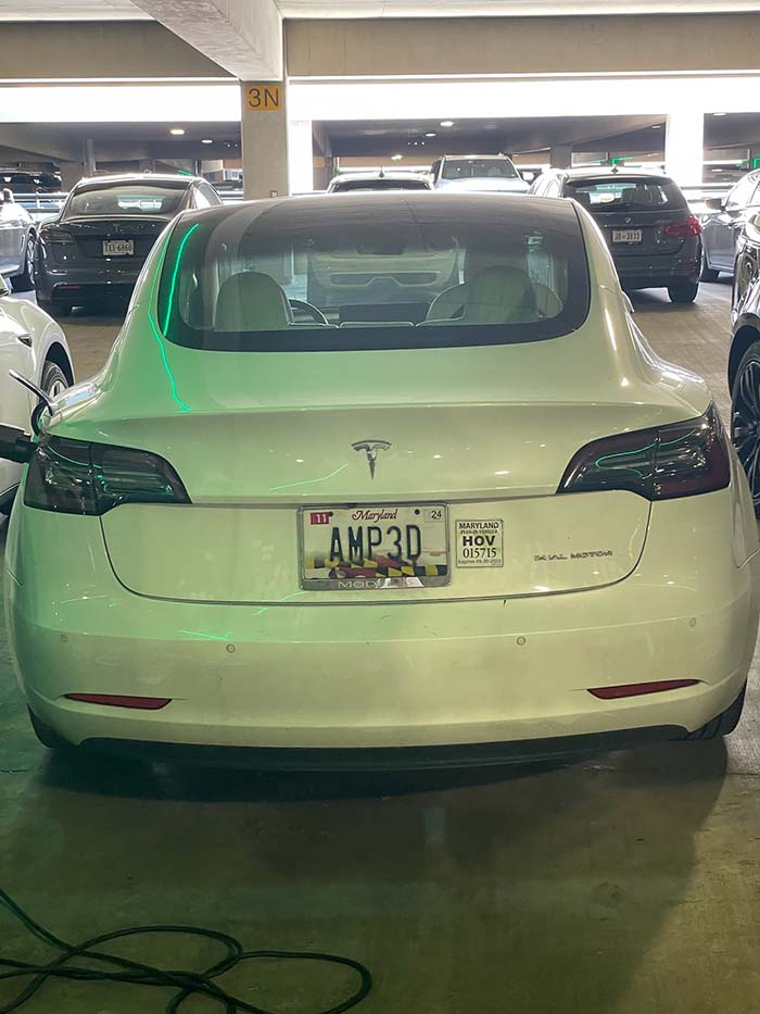 AMP3D vanity license plate