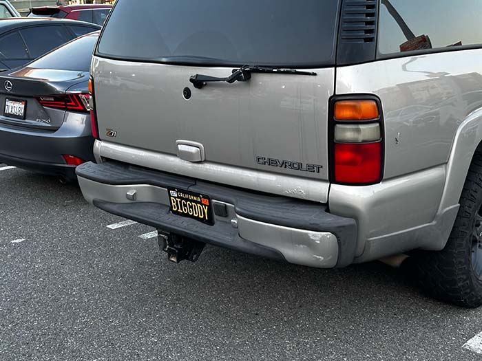 BIGGDDY vanity license plate meaning Big Grand Daddy