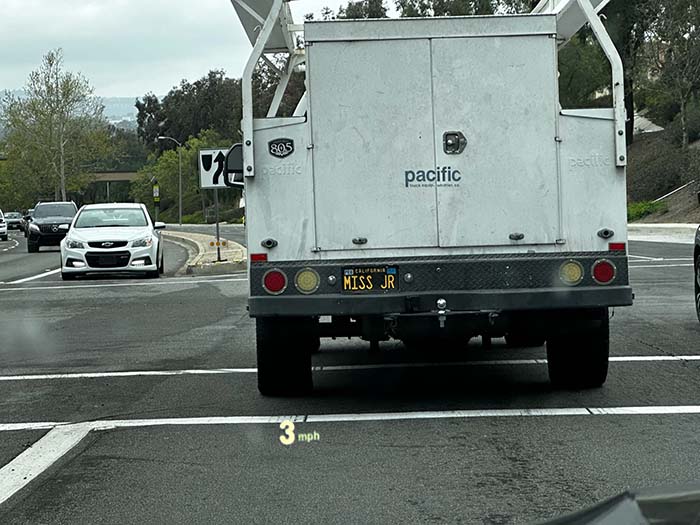 MISSJR vanity license plate meaning Miss Junior