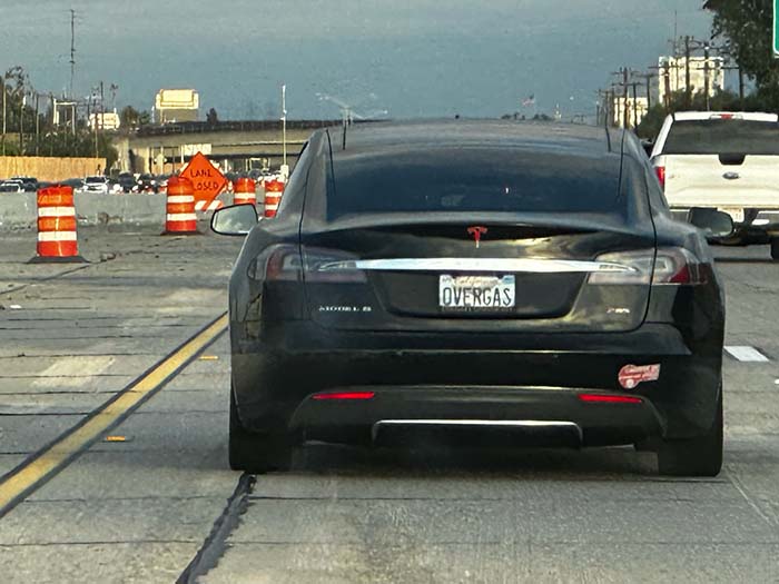OVERGAS vanity license plate