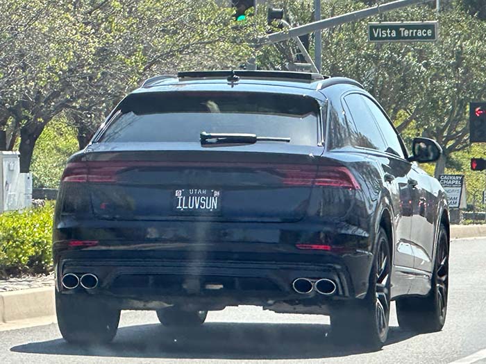 ILUVSUN vanity license plate meaning I Love Sun