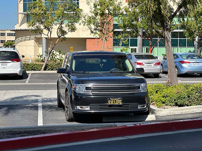 ESCLIFE vanity license plate meaning Escape Life