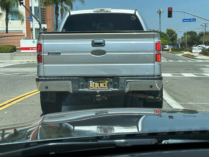 REBLNCE vanity license plate meaning Rebalence