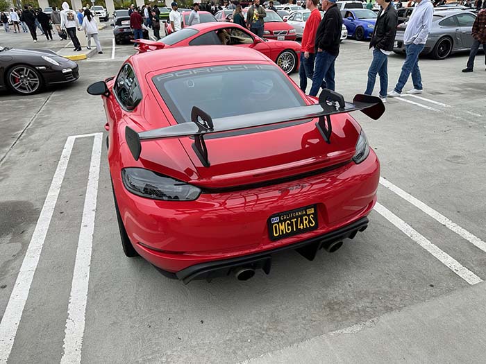 OMGT4RS vanity license plate meaning OMG T (Porsche Cayman) 4RS