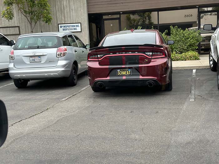 SCHWEAT vanity license plate meaning Sweet!
