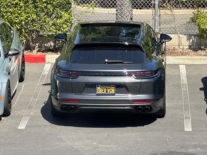 UBERVGN vanity license plate meaning Uber Wagon