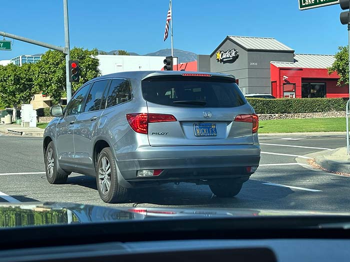 NICKLES vanity license plate