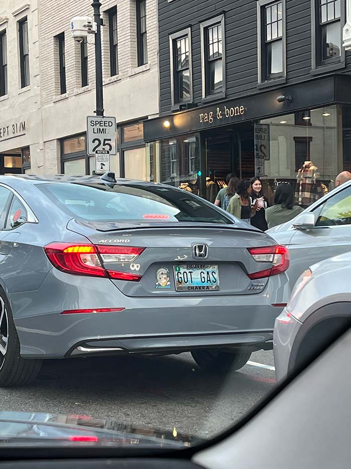 GOTGAS vanity license plate