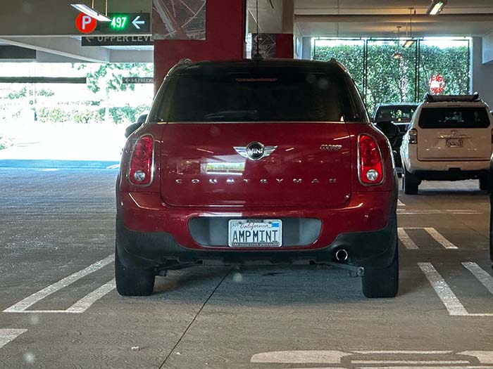 AMPMINI vanity license plate